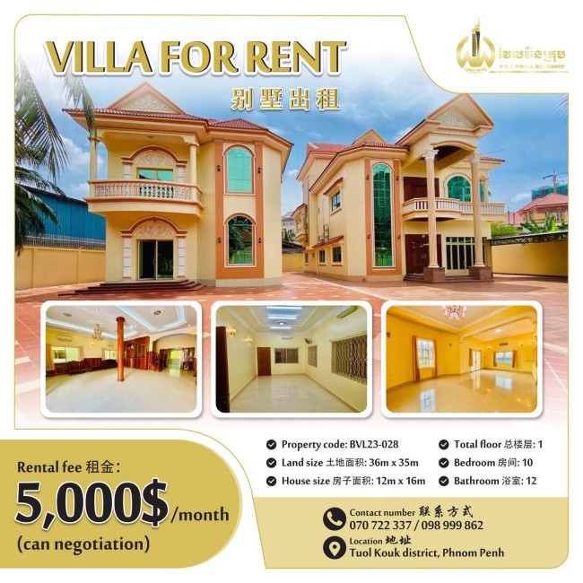 Villa for rent BVL23-028