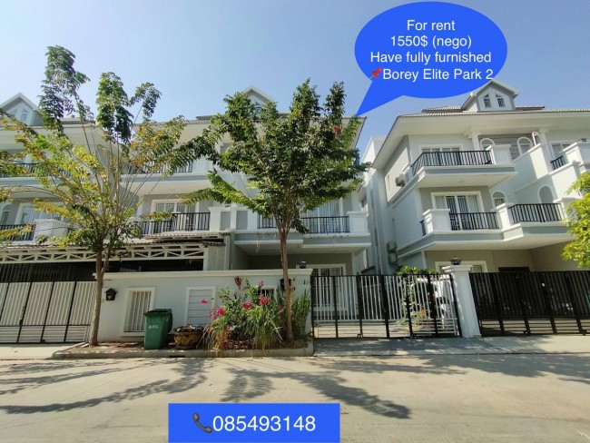 Twin Villa for Rent at Borey Phnom Penh Thmey